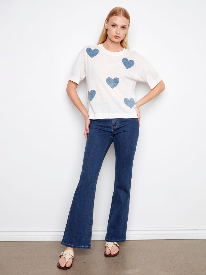 Charlie B Heart Shirt C2947
