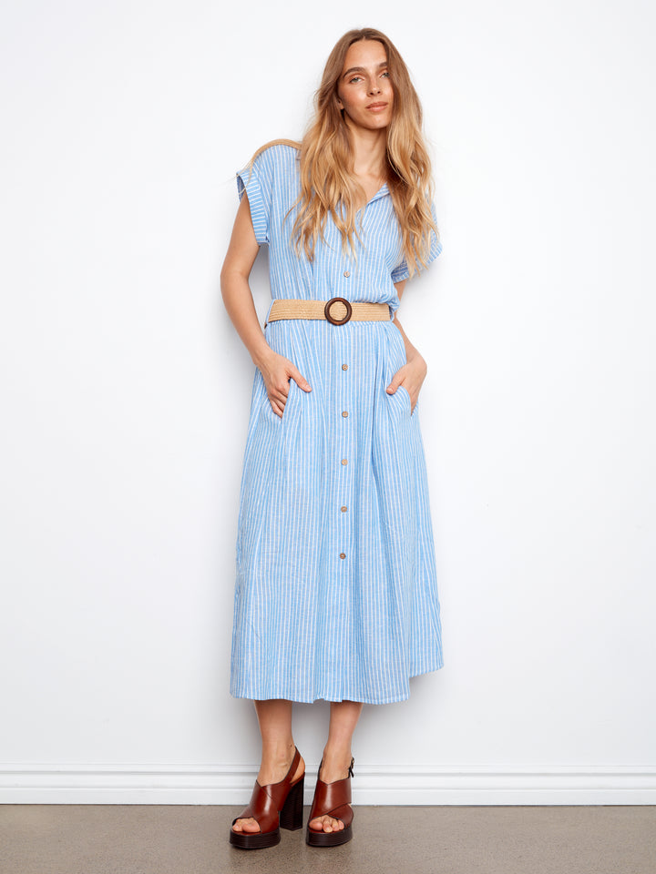 Charlie B Maxi Dress C3214 Bluebell