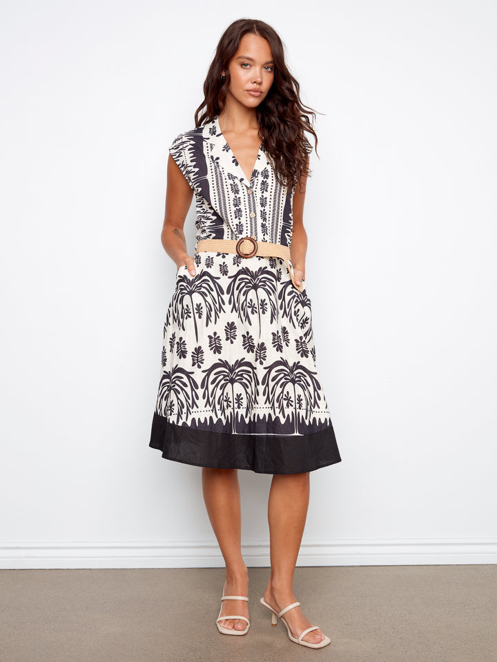 Charlie B Cap Sleeve Dress  C3224P/563-595  Oasis