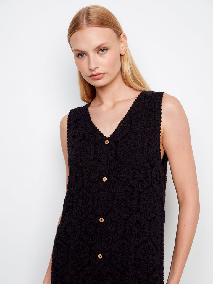 Charlie B Crochet Dress  C3243/631-001  Black