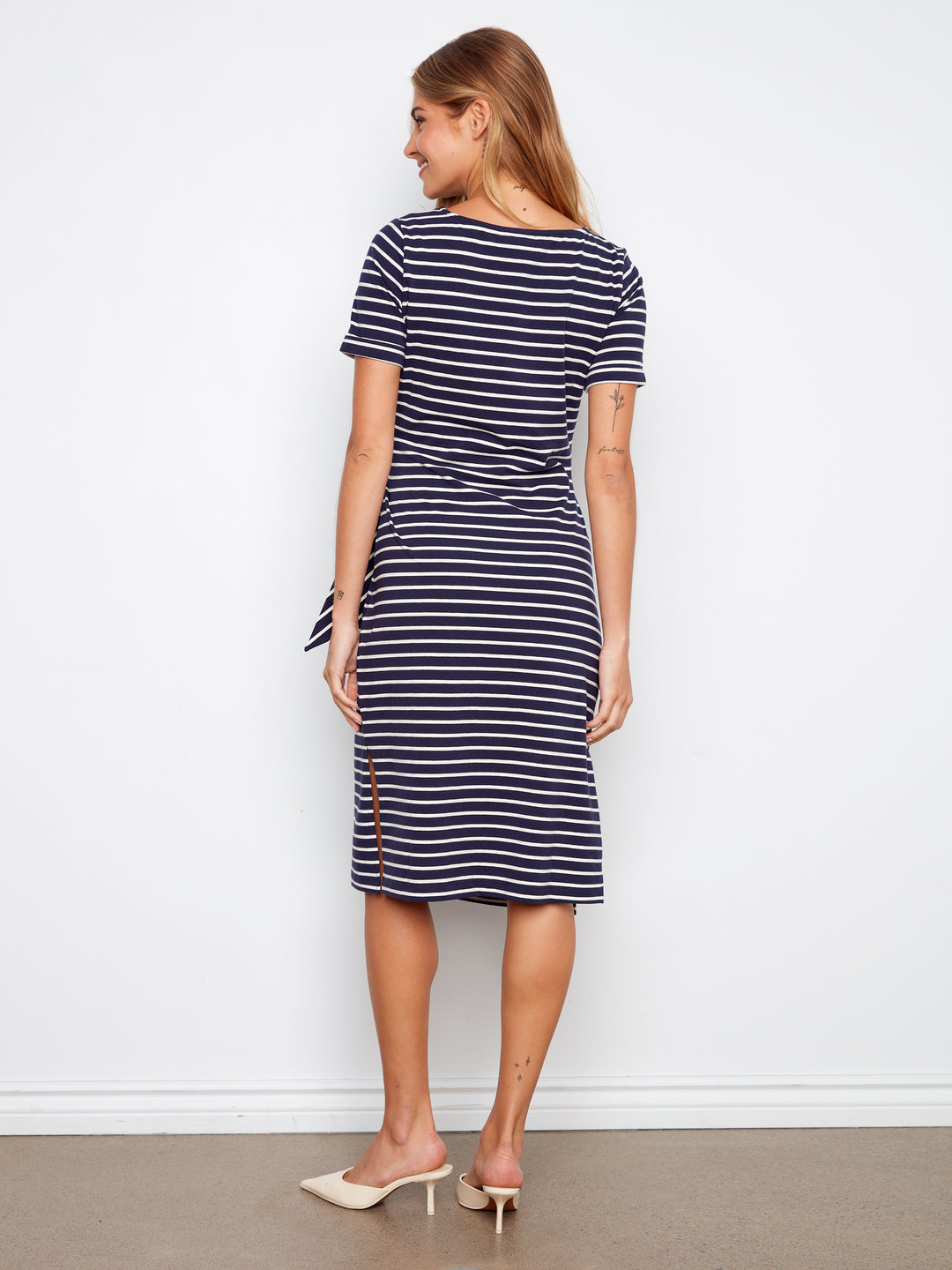 Charlie B Boat Neck Dress  C3250/579-117  Marine