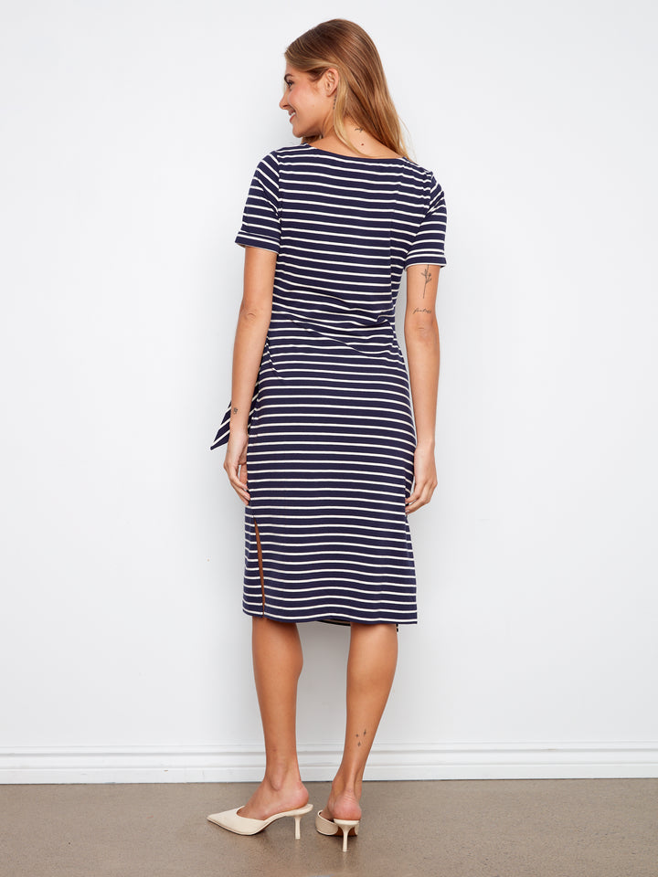 Charlie B Boat Neck Dress  C3250/579-117  Marine