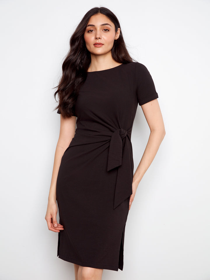 Charlie B Short Sleeve Dress  C3250/579-001  Black