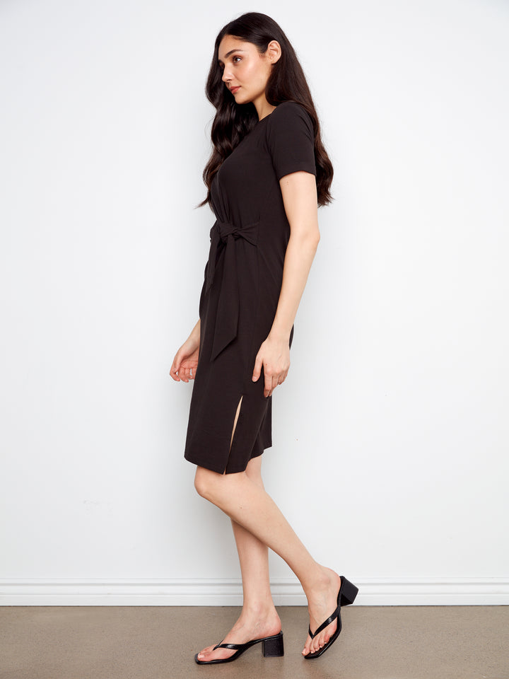 Charlie B Short Sleeve Dress  C3250/579-001  Black
