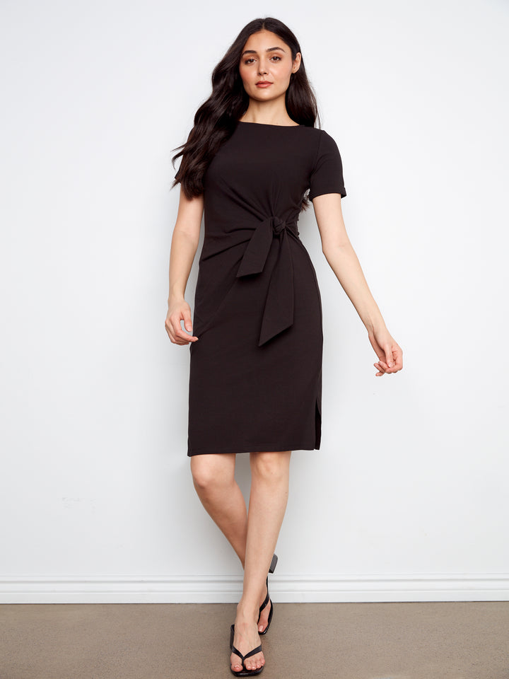Charlie B Short Sleeve Dress  C3250/579-001  Black