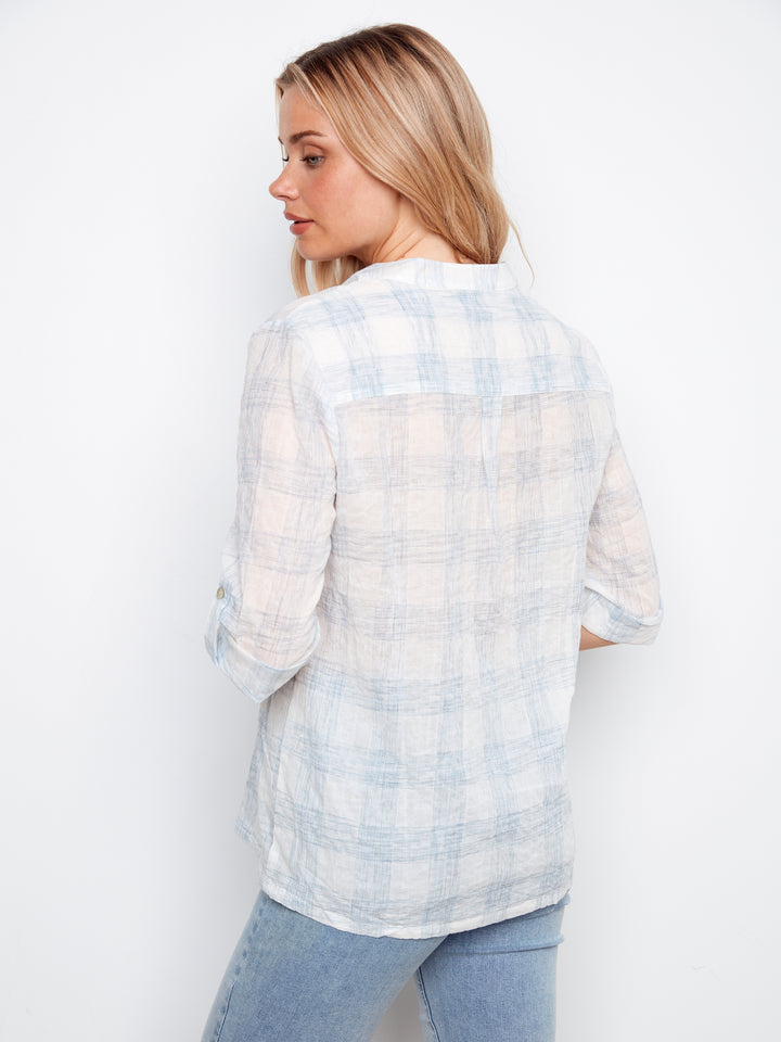Charlie B V-Neck Top C4188 Etched