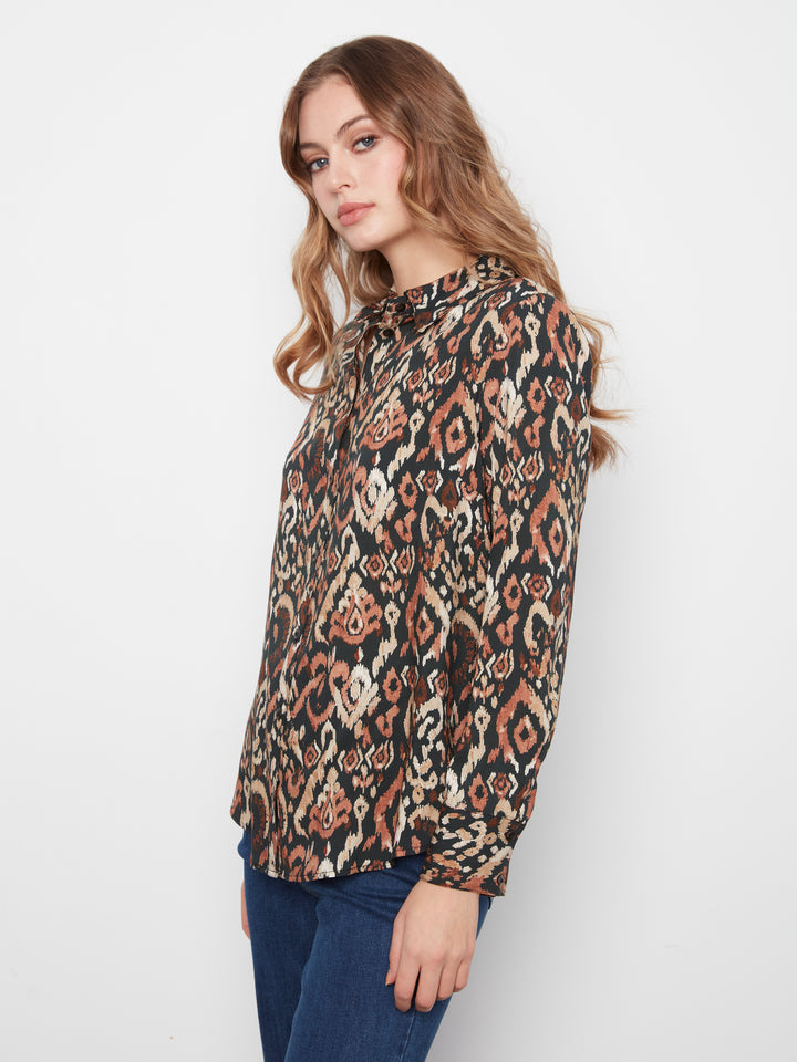 Charlie B Long Sleeve Button Up Shirt  C4252YY-P540  Kaia