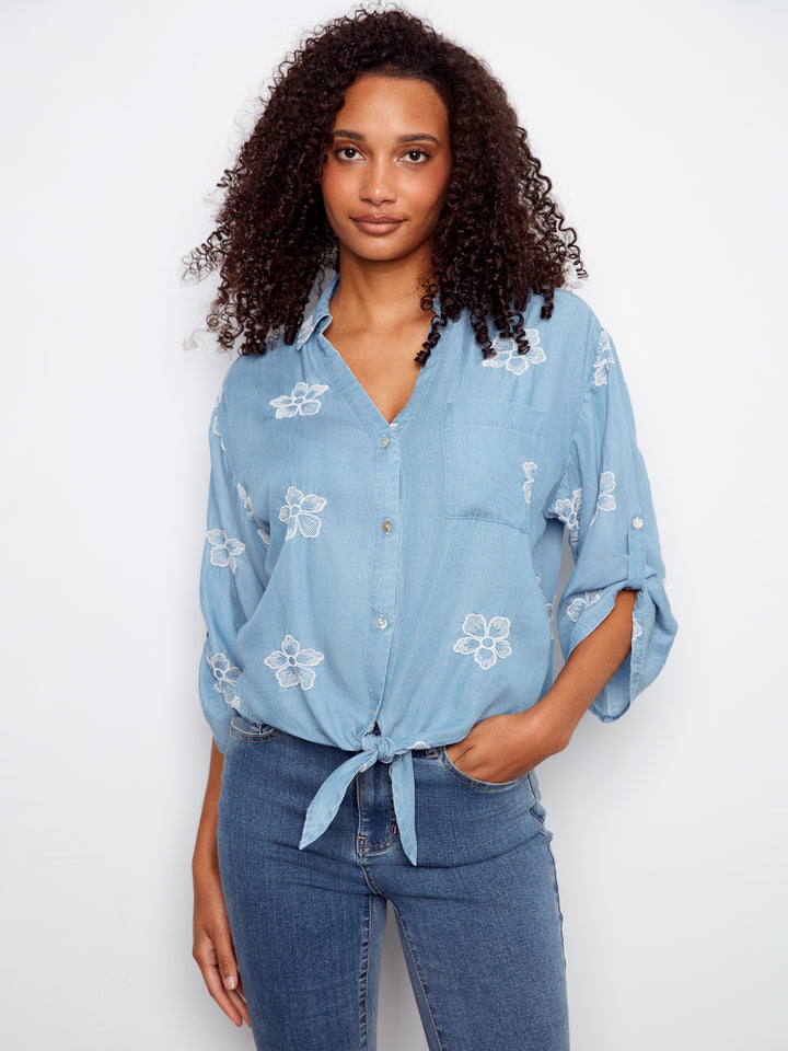 Charlie B Embroidered Shirt C4593