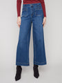 Charlie B Cropped Patch Pocket Jean C5538 Indigo