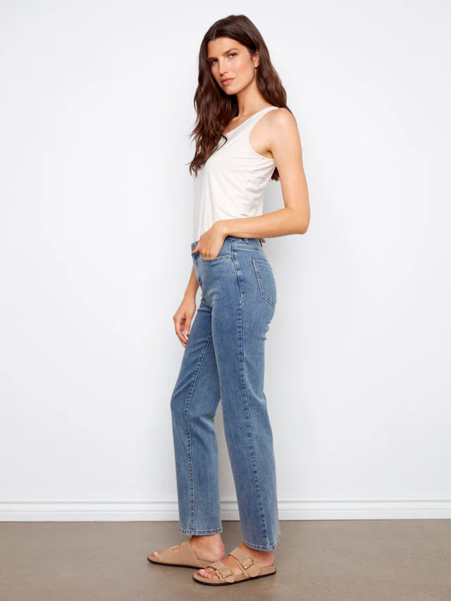 Charlie B Straight Leg Jean  C5584J-156  Medium Blue