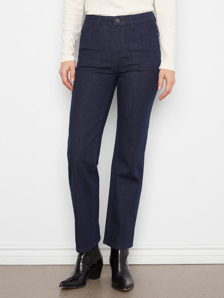 Charlie B Straight Leg Stretch Denim Jean  C5584RR-283  Blue Black