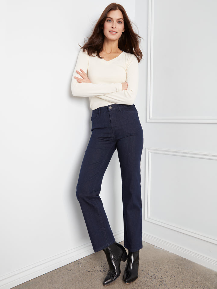 Charlie B Straight Leg Stretch Denim Jean  C5584RR-283  Blue Black