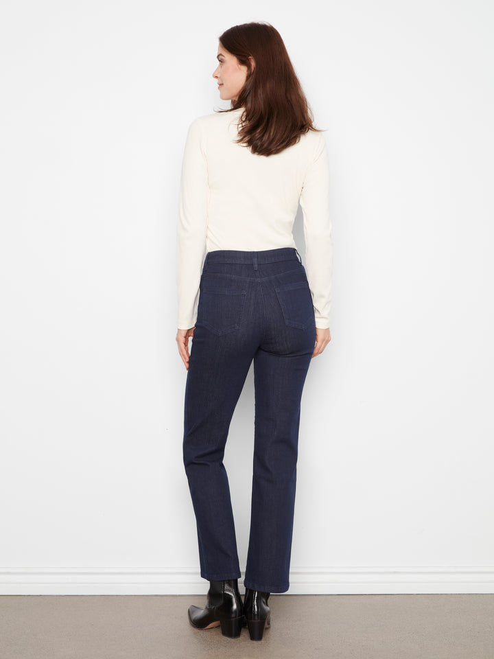 Charlie B Straight Leg Stretch Denim Jean  C5584RR-283  Blue Black
