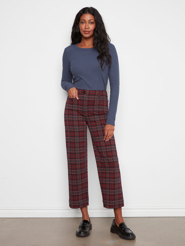 Charlie B Wide Leg Pant  C5696R-P307  Equestrian Plaid