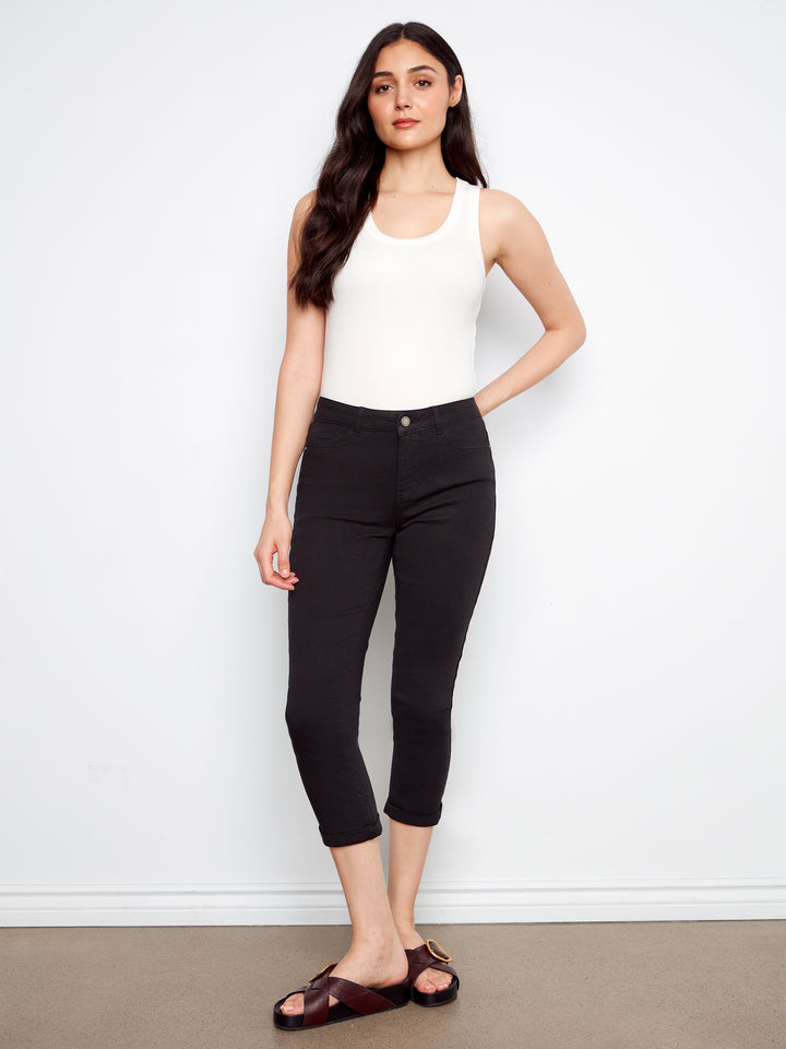 Charlie B Slim Leg Pant C5770/626C Black
