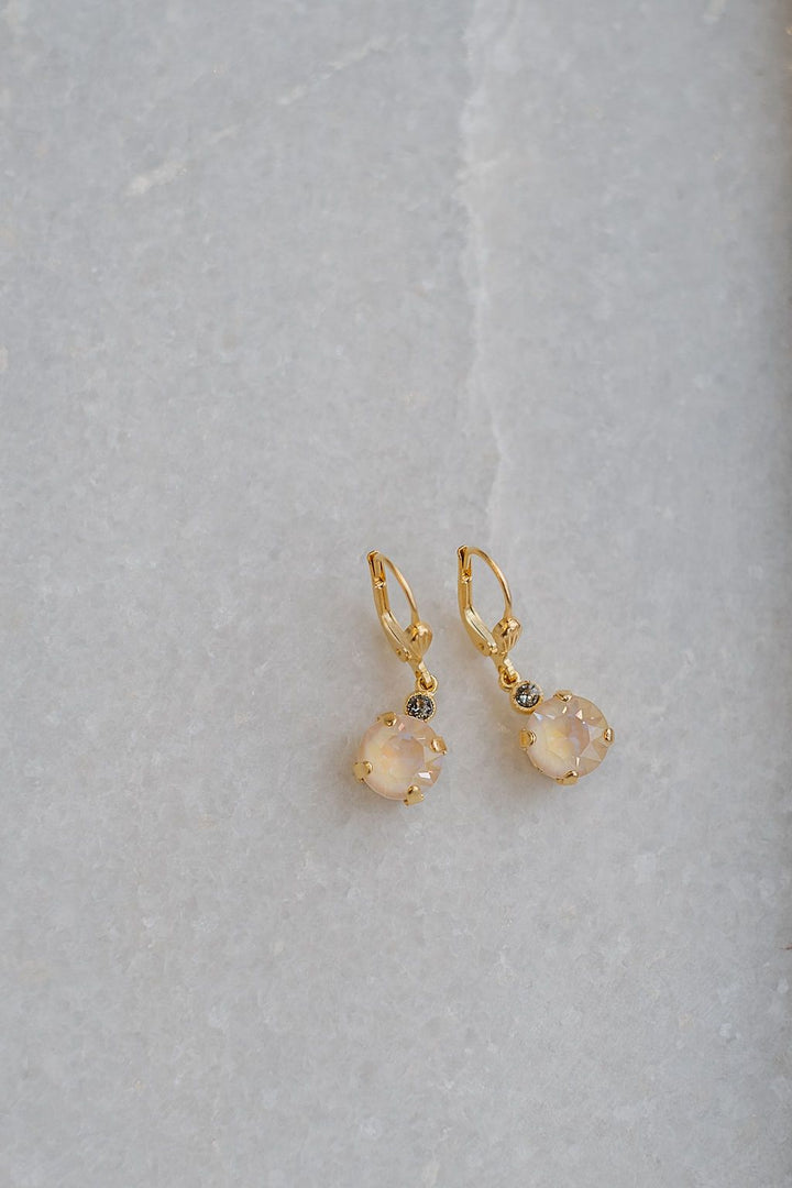 La Vie Parisienne Square Crystal Earrings 6550G*
