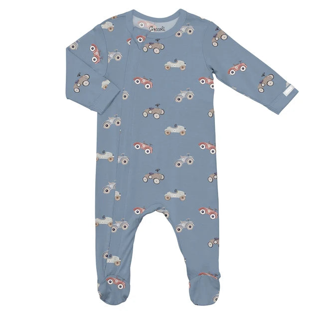 Coccoli Baby Boy Zipper Footie  PZM6111-840  Cars
