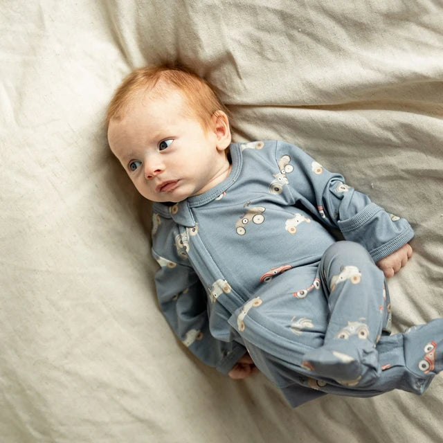 Coccoli Baby Boy Zipper Footie  PZM6111-840  Cars