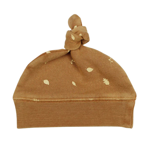 L'oved Baby Top Knot Hat  CCP384  Toffee Leaf