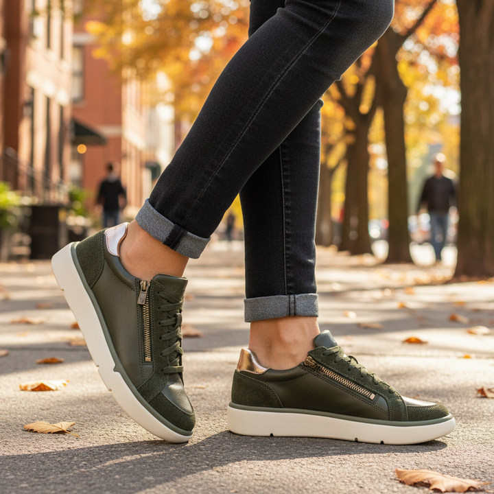 Vionic City Walk AXS Sneaker  -  Olive Moss
