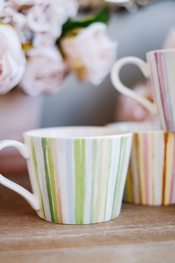Hazel Mazel Stoneware Mug with Stripes  HM1218A