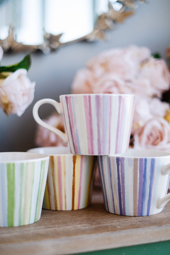 Hazel Mazel Stoneware Mug with Stripes  HM1218A