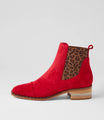 Django & Juliette Forda Chelsea Boot Red Leopard