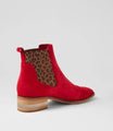 Django & Juliette Forda Chelsea Boot Red Leopard