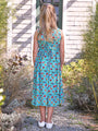 April Cornell Girls Flower Toss Dress  -  Turquoise **