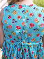 April Cornell Girls Flower Toss Dress  -  Turquoise **