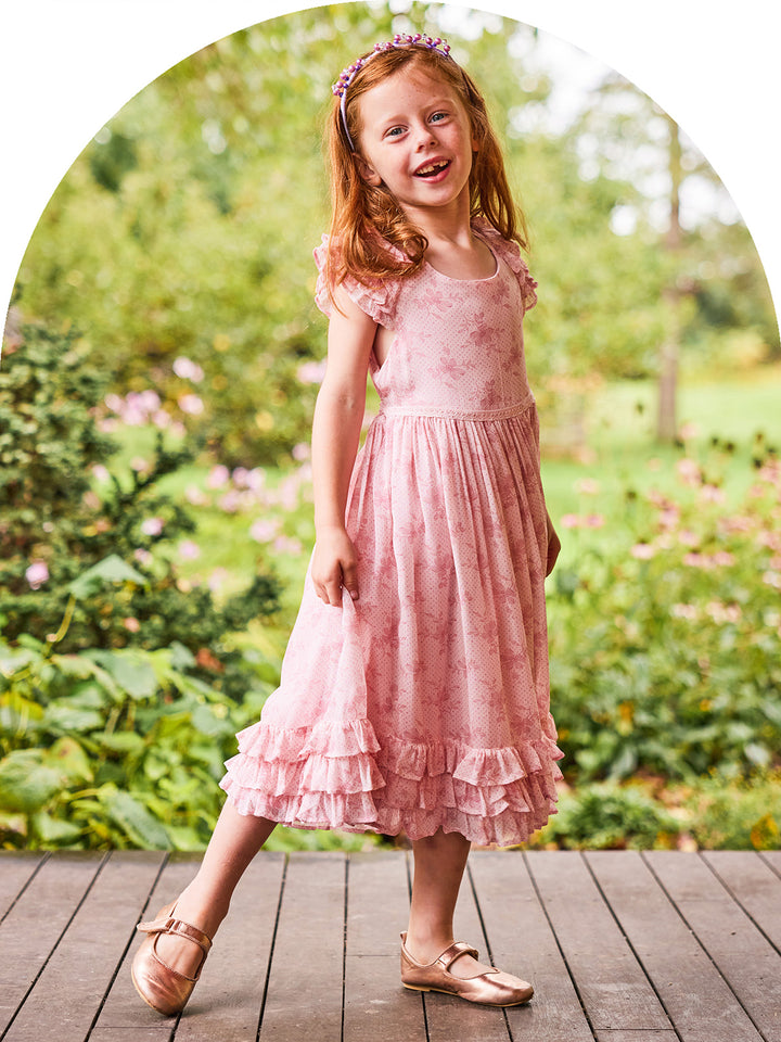April Cornell Girls Aimee Dress  -  Pink *