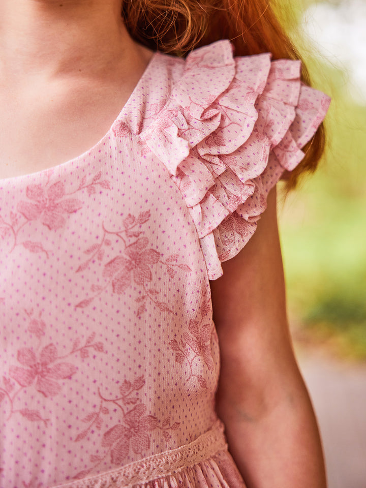 April Cornell Girls Aimee Dress  -  Pink *