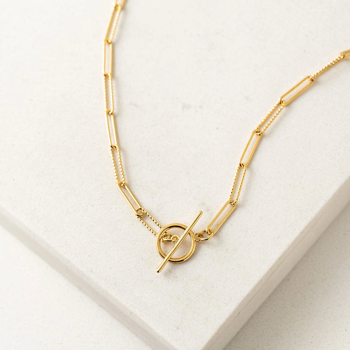 Lovers Tempo Dainty Paperclip Toggle Bracelet