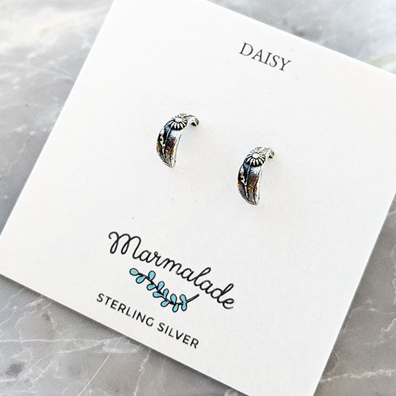 Marmalade Daisy Huggie - Silver