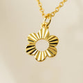 LOvers Tempo Demi-Fine Daisy Fluted Necklace -Gold