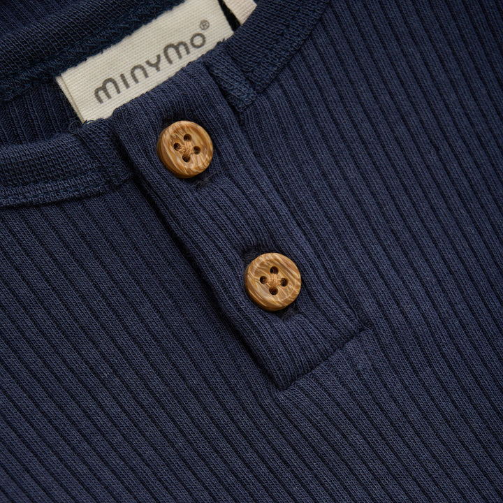 Minymo Baby Boy Short Sleeve Ribbed Bodysuit   113900-7899
