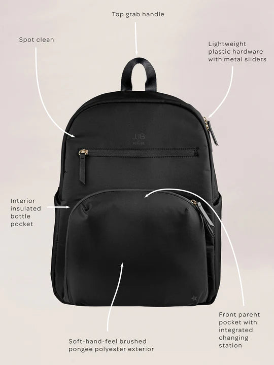 JuJuBe Deluxe Backpack/Diaper Bag  -  Black
