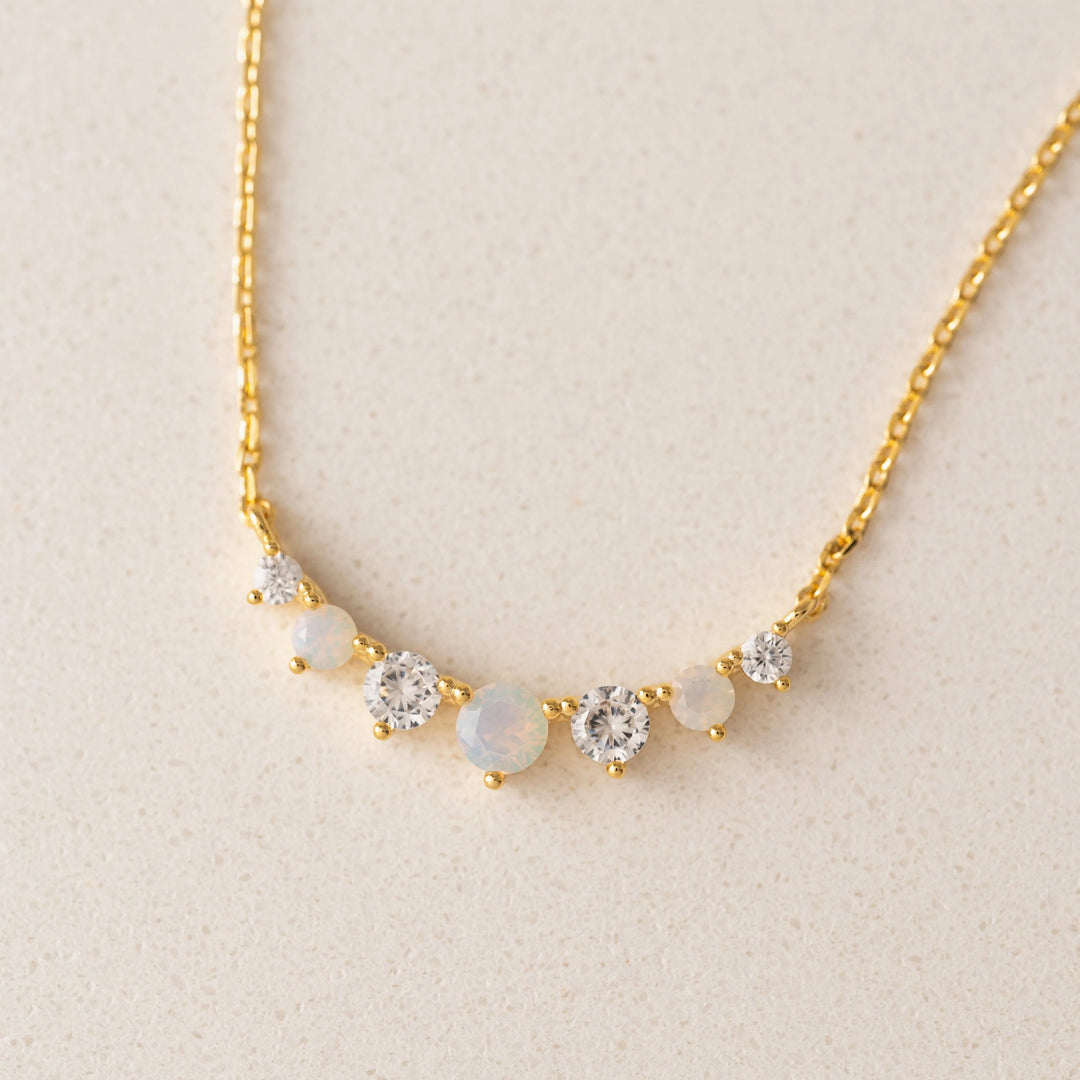 Lovers Tempo Dewdrop Necklace - White Opal*