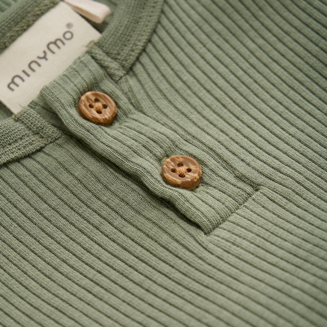 Minymo Baby Boy Short Sleeve Ribbed Bodysuit   113900-9212
