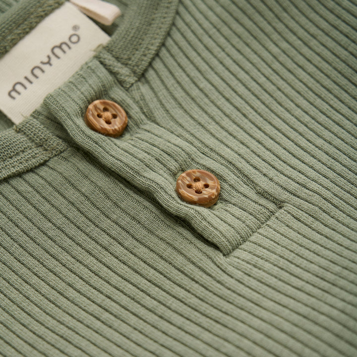 Minymo Baby Boy Short Sleeve Ribbed Bodysuit   113900-9212