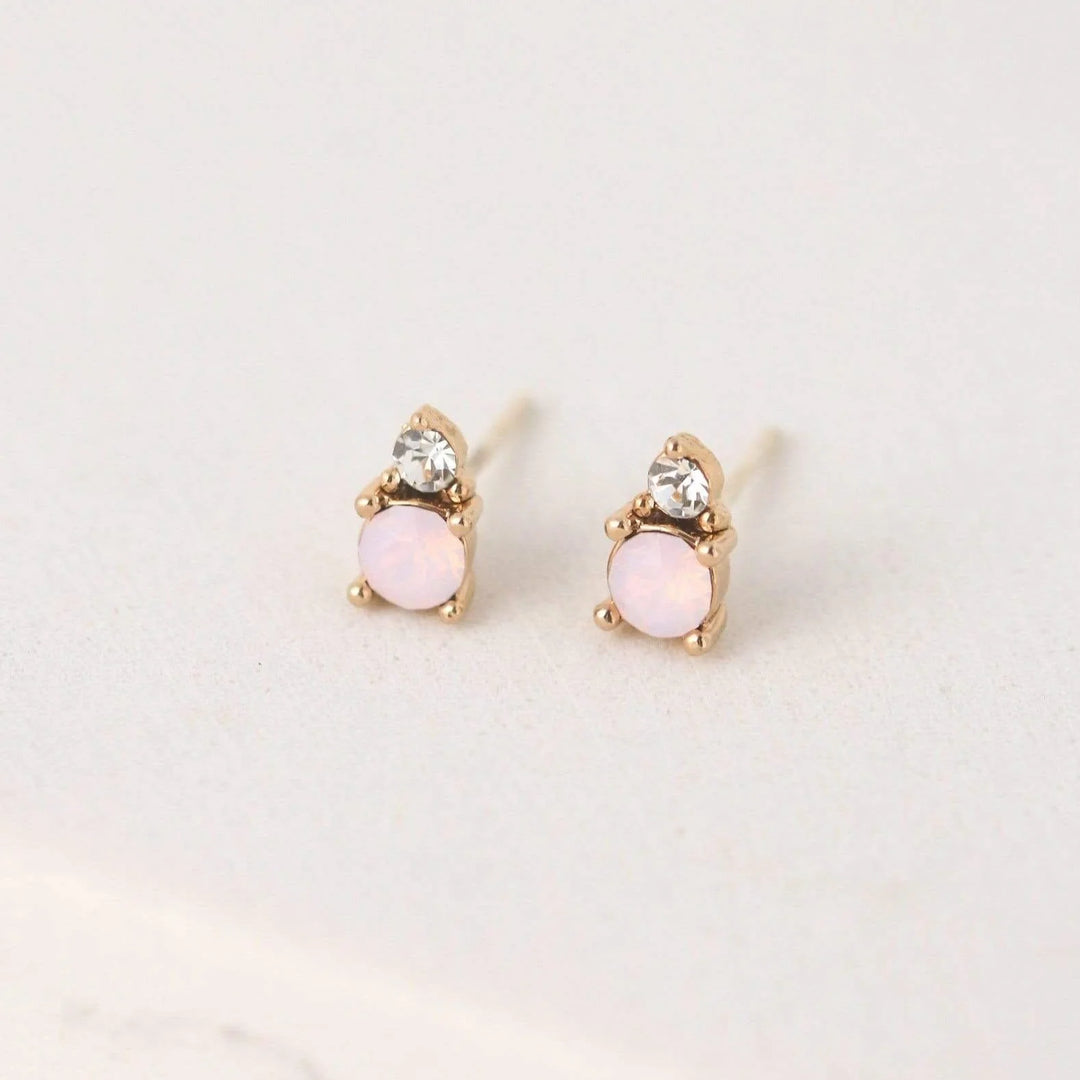 Lovers Tempo Dolce Studs - Pink Opal
