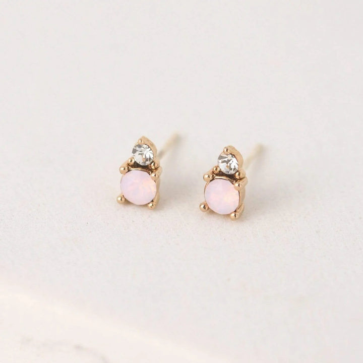 Lovers Tempo Dolce Studs - Pink Opal
