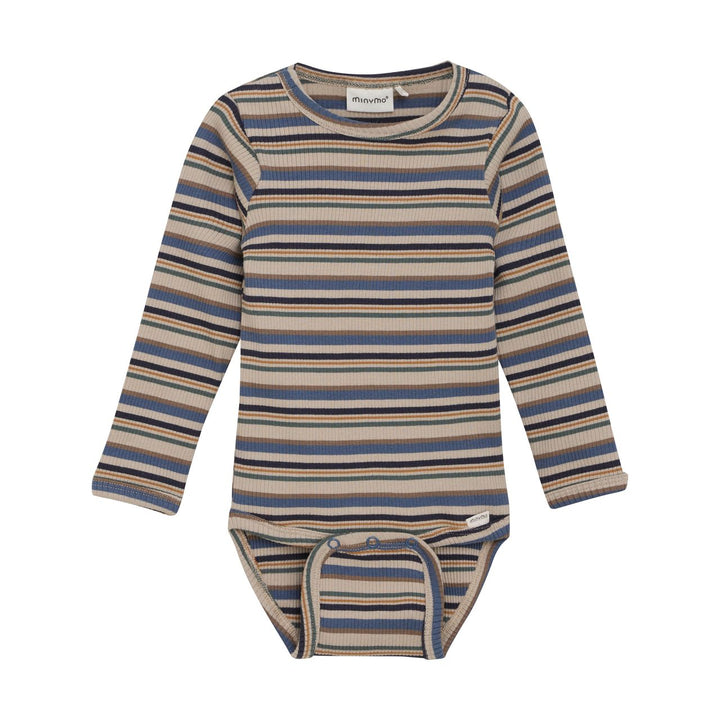 Minymo Baby Boy Long Sleeve Ribbed Bodysuit   114005-7337 **