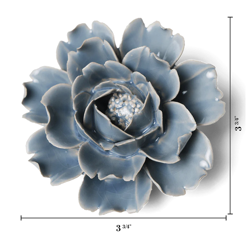 4/11まで専用  エスパドリーユ フラワーモチーフ ホワイト Wall Art Decor White Ceramic Flower - Handcrafted Home Decor