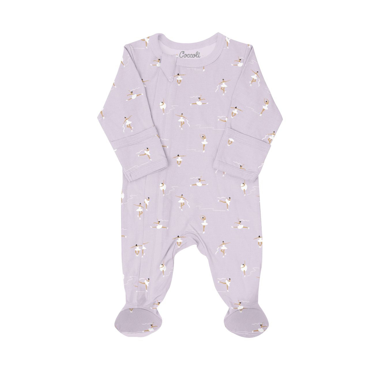 Coccoli Baby Footie   PZM5933-720    Mauve Skaters