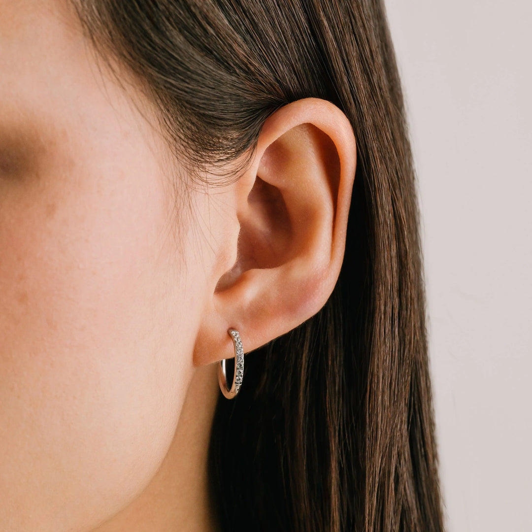 Lover's Tempo Evie 15mm Hoop Silver