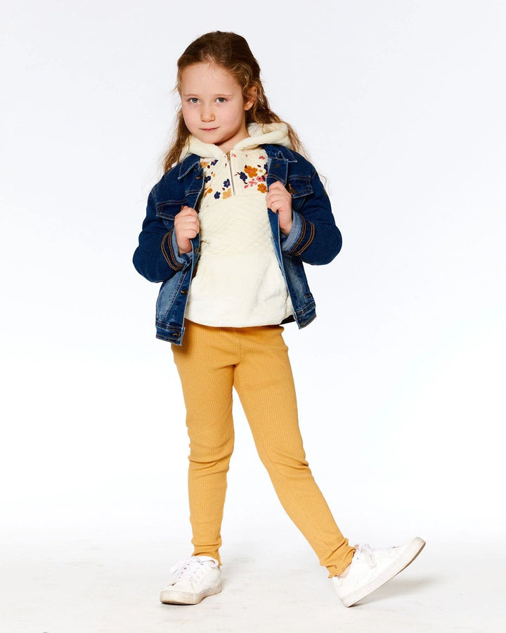 Deux par Deux Girls Denim Jacket with Embroidery F20H50-123 *