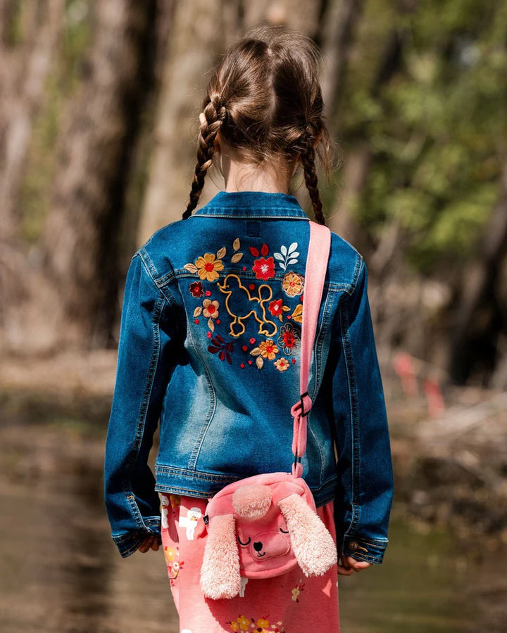 Deux par Deux Girls Denim Jacket with Embroidery F20H50-123 *