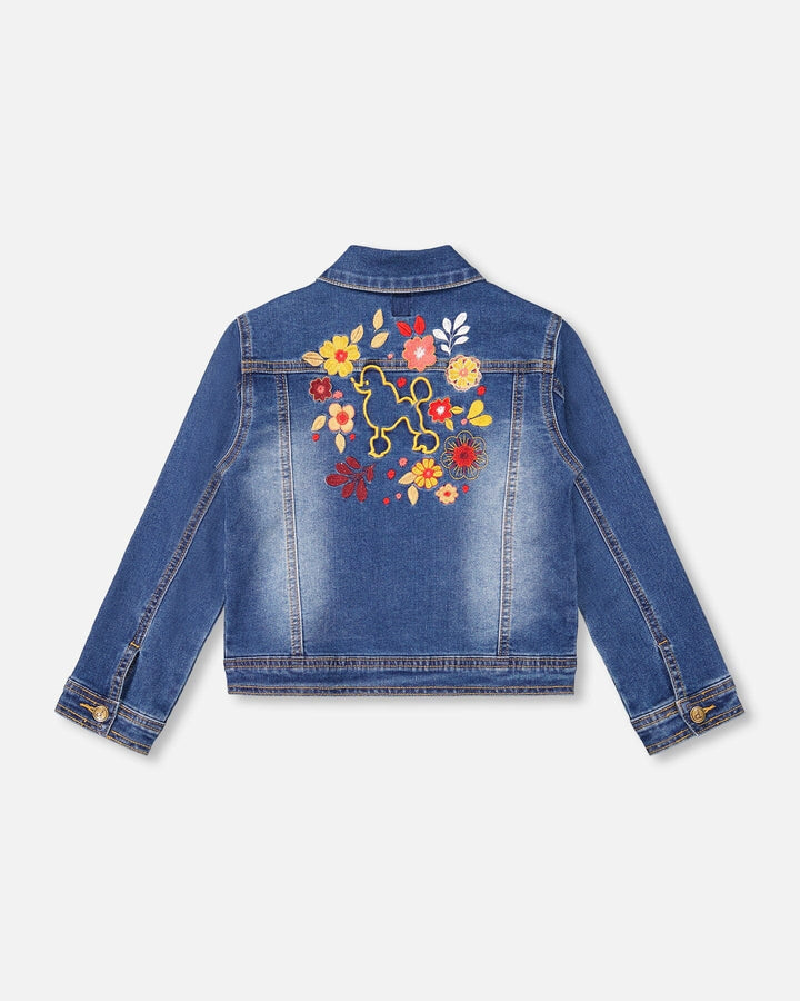 Deux par Deux Girls Denim Jacket with Embroidery F20H50-123 *