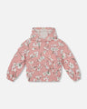 Deux Par Deux Baby Girl French Terry Hooded Sweatshirt  F30F30  Pink Big Floral